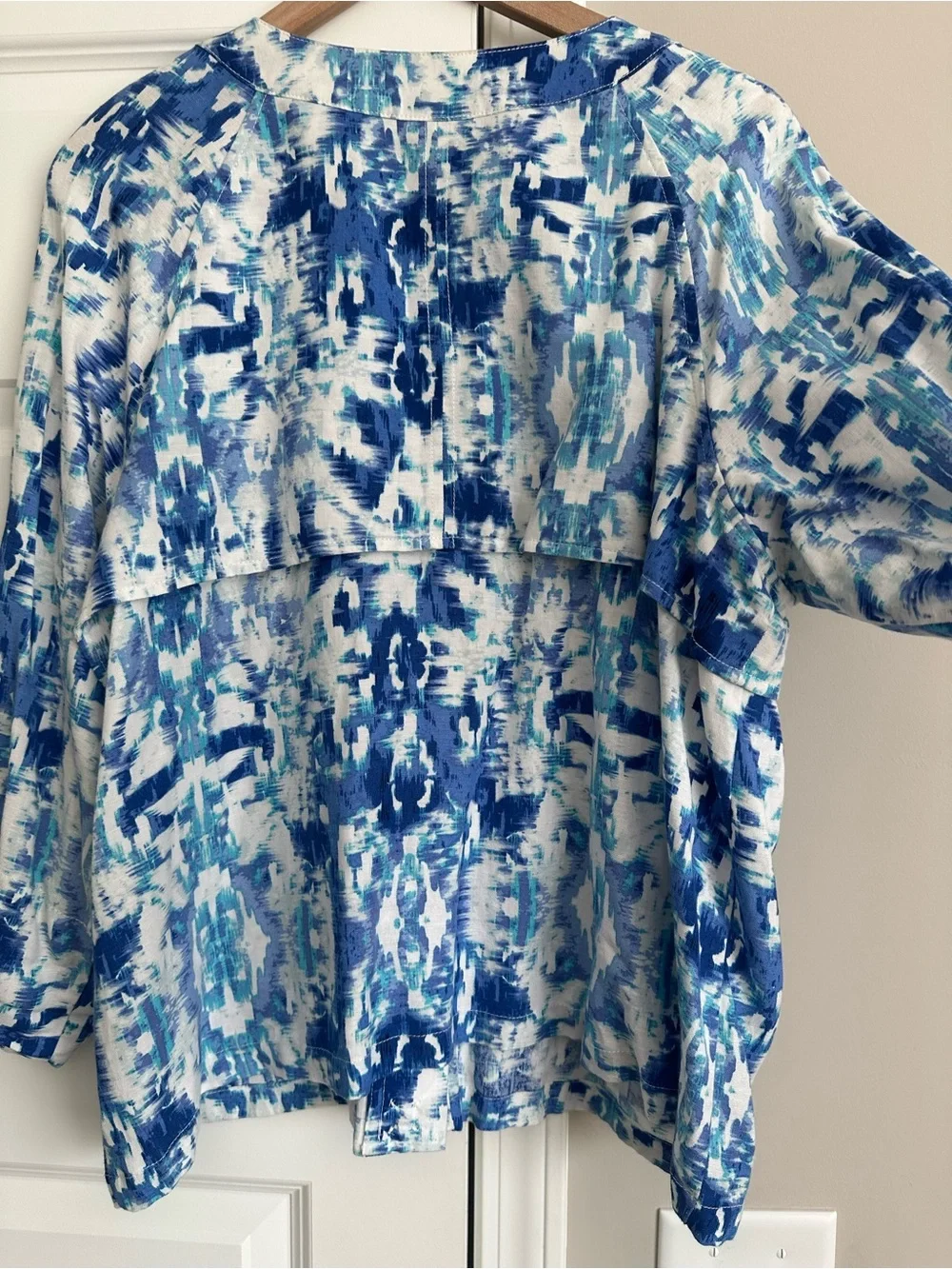 Ruby Rd. Blue & White Zip-Front Top - Picture 7 of 12